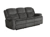 Coaster Furniture - Jennings Upholstered Motion Sofa With Drop-Down Table Charcoal - 610254 - GreatFurnitureDeal