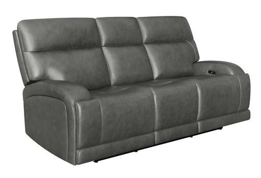 Coaster Furniture - Longport Upholstered Power Sofa Charcoal - 610484P - GreatFurnitureDeal