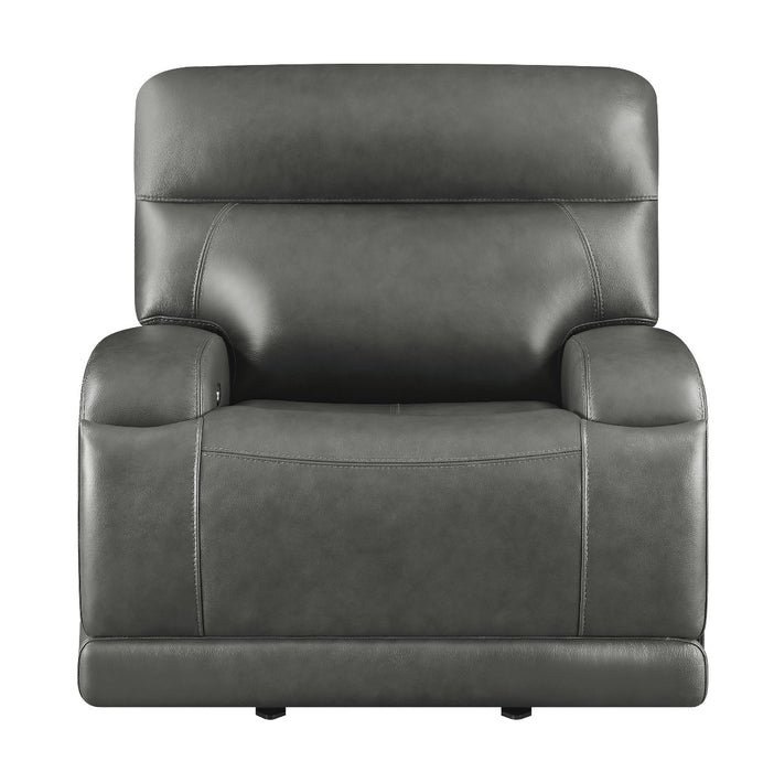 Coaster Furniture - Longport Upholstered Power Glider Recliner Charcoal - 610486P