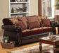 Furniture of America - Franklin Burgundy 2 Piece Sofa Set - SM6107N-SF-LV - GreatFurnitureDeal