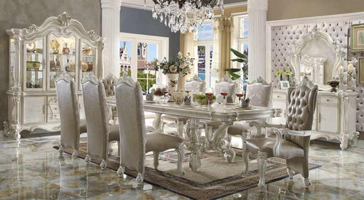 Acme Furniture - Versailles 9 Piece Pedestal Dining Set in Bone White - 61130-9SET