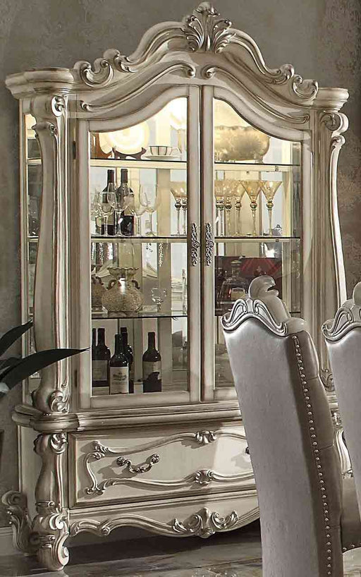 Acme Furniture - Versailles Bone White Curio Cabinet - 61153 - GreatFurnitureDeal