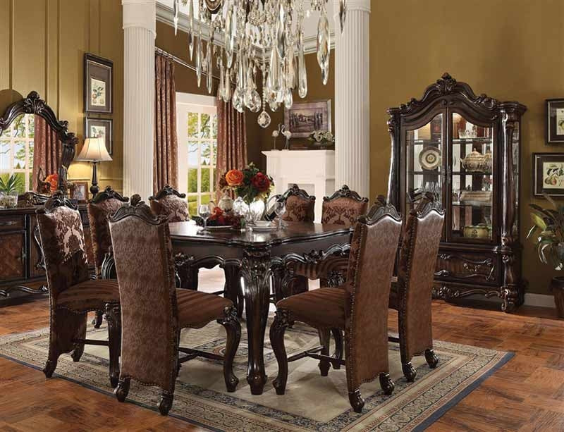 Acme Furniture - Versailles Counter Height Table 5 Piece Dining Set in Cherry Oak - 61155-5SET - GreatFurnitureDeal