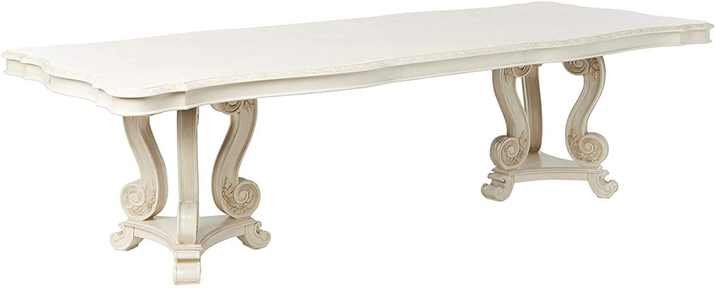 Acme Furniture - Ragenardus Double Pedestal Dining Table - 61280 - GreatFurnitureDeal