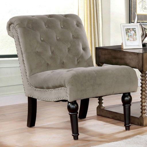 Furniture of America - Louella Chair In Gray - CM6210GY-CH - GreatFurnitureDeal