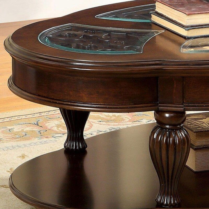 Furniture of America - Centinel Coffee Table In Dark Cherry - CM4642C - GreatFurnitureDeal
