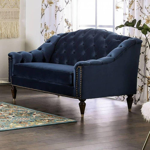 Furniture of America - Martinique Loveseat In Blue - SM2230-LV - GreatFurnitureDeal