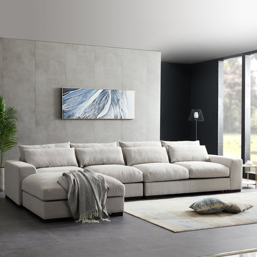 GFD Home - SOFA AND COMFORTABLE SECTIONAL SOFA LIGHT GREY（same as W223S00105，W223S01523，W223S01525。Size difference, See Details in page.） - GreatFurnitureDeal