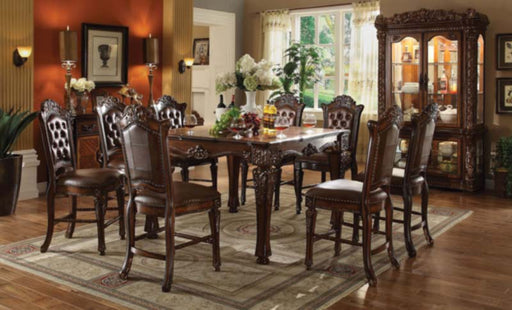 Acme Furniture - Vendome 10 Piece Square Counter Height Table Set in Cherry - 62025-10SET
