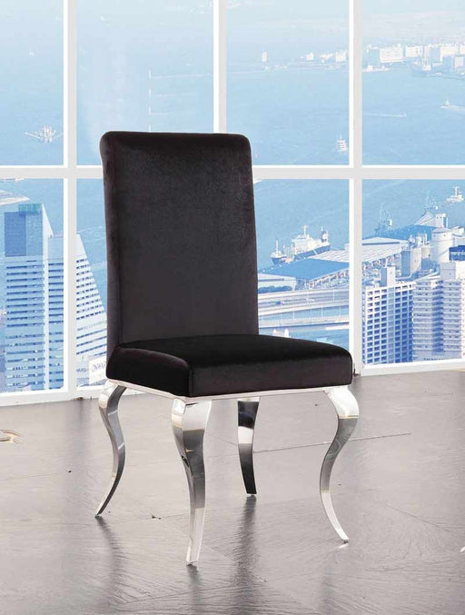 Acme Furniture - Fabiola Fabric & Stainless Steel Side Chair (Set-2) - 62072 - GreatFurnitureDeal