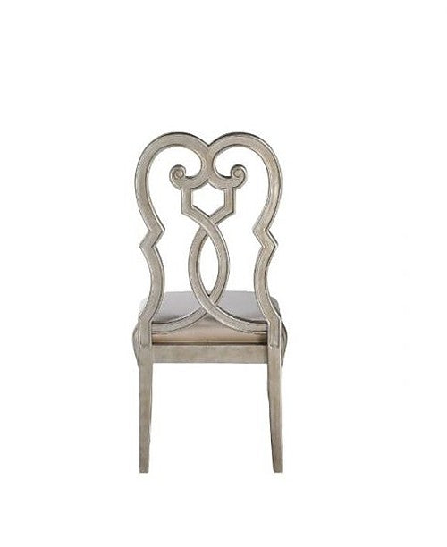 Acme Furniture - Esteban Side Chair Set Of 2 in Antique Champagne - 62202 - GreatFurnitureDeal
