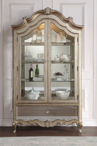 Acme Furniture - Esteban 10 Piece Dining Room Set in Antique Champagne - 62200-10SET