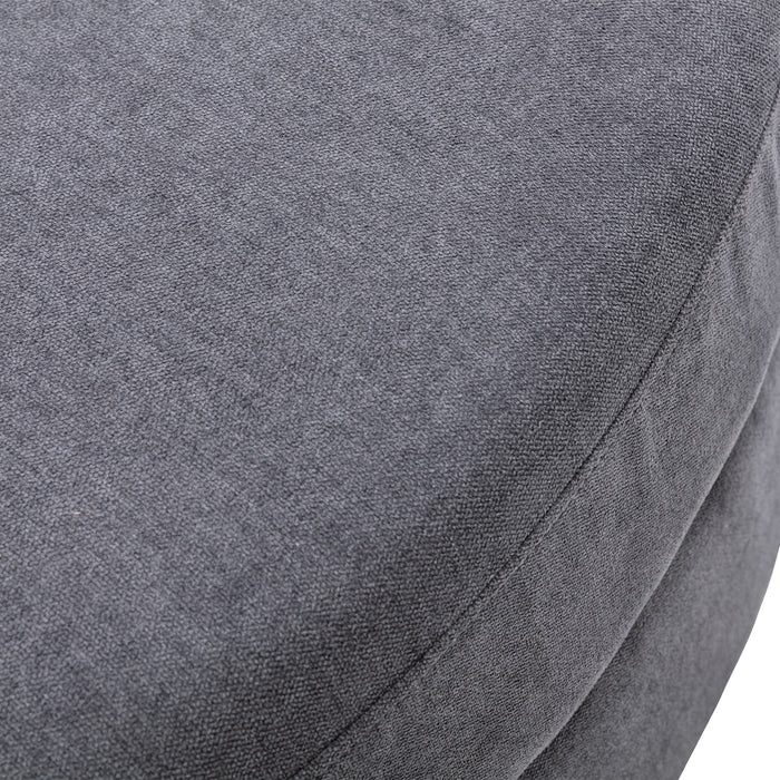 GFD Home - Orisfur. 360° Swivel Accent Barrel Chair with Storage Ottoman & 4 Pillows, Modern Linen Leisure Chair Round Accent for Living Room - GreatFurnitureDeal