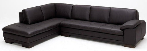 J&M Furniture - 625 Brown Italian Leather LAF Sectional - 175443111-LHFC-BW