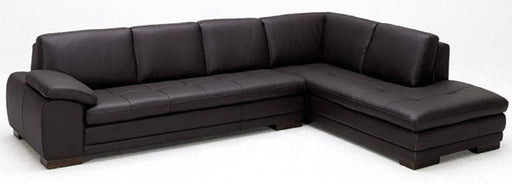 J&M Furniture - 625 Italian Leather Sectional Brown in Right Hand Facing - 175443111-RHFC-BW