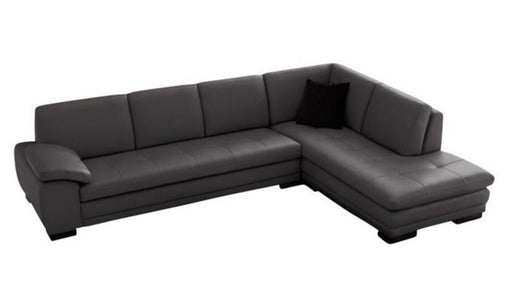 J&M Furniture - 625 Grey Italian Leather RAF Sectional - 1754431131-RHFC