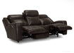 Franklin Furniture - Carver Power Reclining Sofa w- Power Headrest, Drop Down Table in Blast Chocolate - 62847-3959-02 - GreatFurnitureDeal