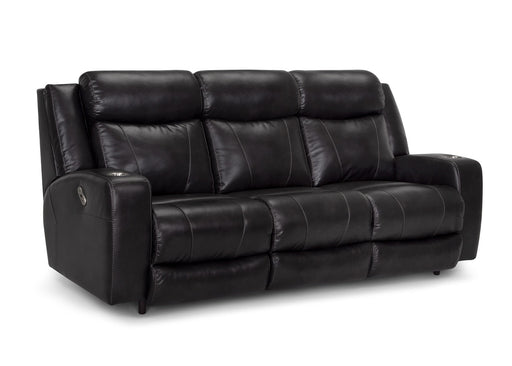 Franklin Furniture - Carver Power Reclining Sofa w- Power Headrest, Drop Down Table in Blast Slate - 62847-3959-03