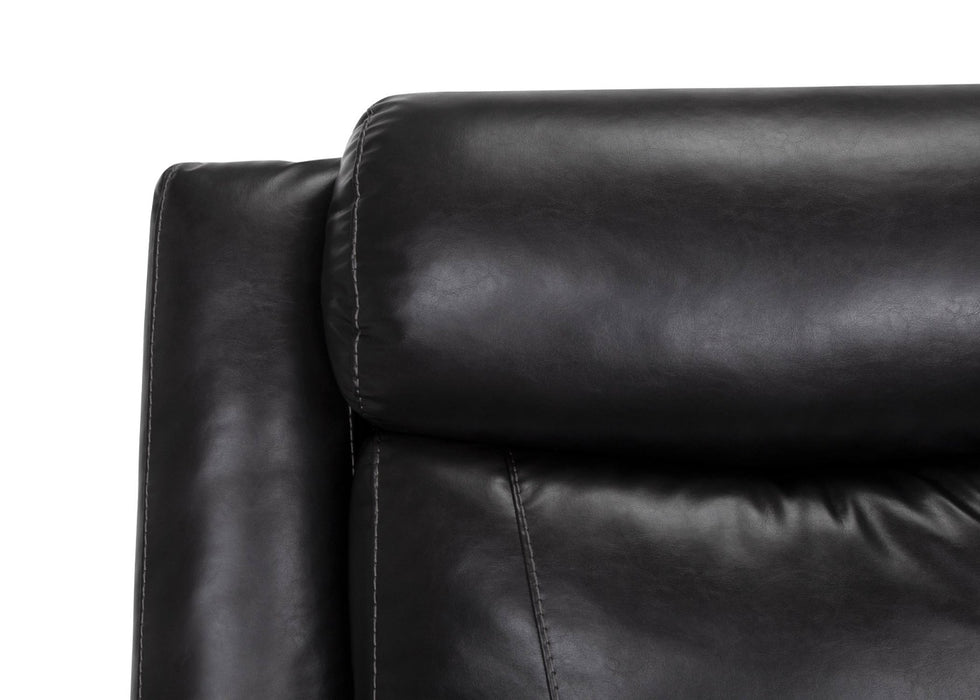 Franklin Furniture - Carver Power Reclining Sofa w- Power Headrest, Drop Down Table in Blast Slate - 62847-3959-03 - GreatFurnitureDeal