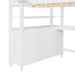 GFD Home - Full size Loft Bed with Drawers and Desk, Wooden Loft Bed with Shelves - White(OLD SKU:LT000529AAK) - GreatFurnitureDeal