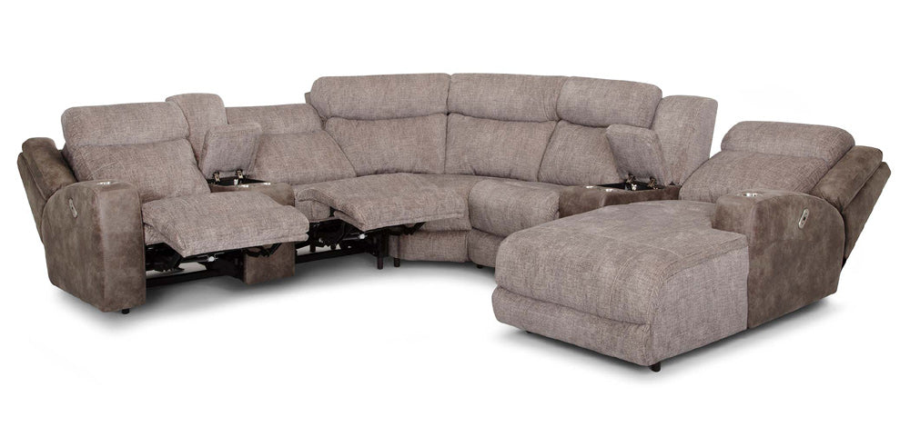 Franklin Furniture - Carver 4 Piece Sectional Sofa in Two-Tone - 62851-99-17-96-MINK - GreatFurnitureDeal