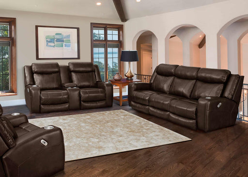 Franklin Furniture - Carver 2 Piece Reclining Living Room Set in Blast Chocolate - 62847-62835