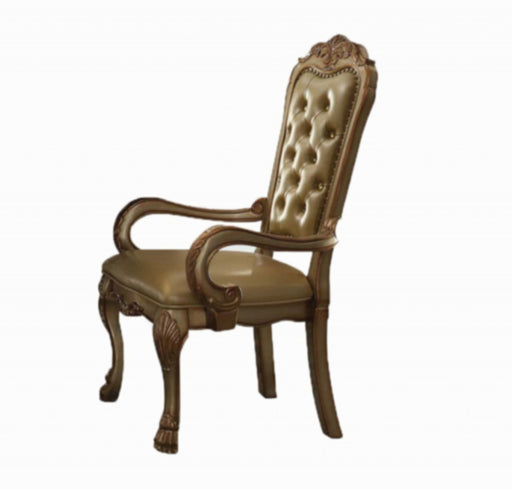 Acme Furniture - Dresden Arm Chair in Gold Patina-Bone (Set of 2) - 63154 - GreatFurnitureDeal