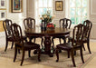Furniture of America - BELLAGIO 7 Piece Round Dining Table Set in Brown Cherry - CM3319RT-7SET - GreatFurnitureDeal
