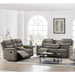 GFD Home - MOTION SOFA 3+2 GREY PU - GreatFurnitureDeal