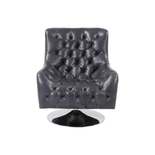 GFD Home - Lance Full Genuine Leather Swivel Chair - GreatFurnitureDeal