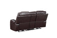 GFD Home - Tennessee Power Reclining 3 Pc Sofa Set in Espresso - GreatFurnitureDeal