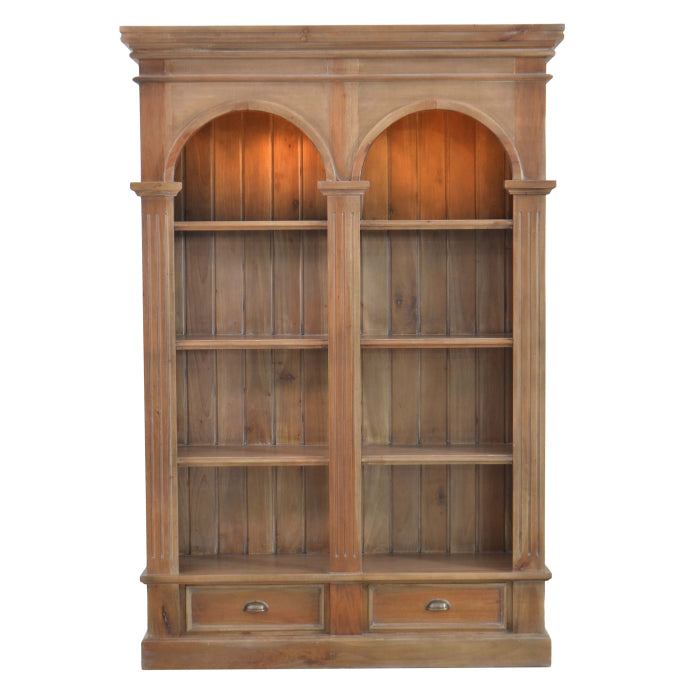 Bramble - Roosevelt Double Arch Bookcase w/ 8 LED - BR-63760 - GreatFurnitureDeal