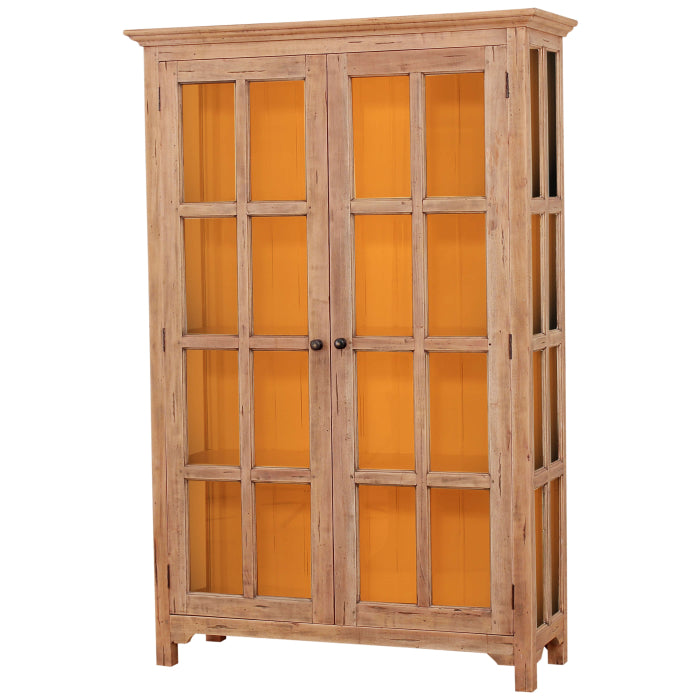 Bramble - Aries Glass Door Bookcase w/ 4 LED - BR-63768 - GreatFurnitureDeal