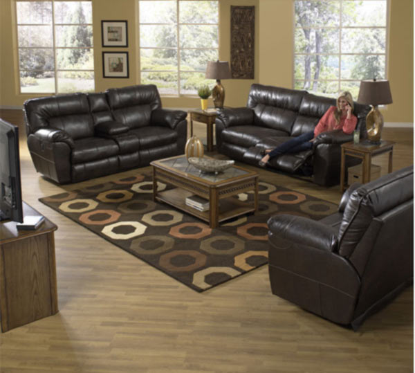 Catnapper - Nolan 2 Piece Power Extra Wide Reclining Sofa Set in Godiva - 64041-S+L-GODIVA - GreatFurnitureDeal