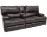 Catnapper - Wembley Power Headrest Power Lumbar Power Reclining Leather Console Loveseat in Chocolate - 764589-CHOCOLATE