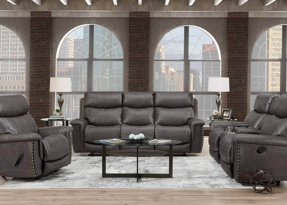 Franklin Furniture - Brixton 3 Piece Reclining Living Room Set in Holster Steel - 64742-64734-6547 Holster Steel