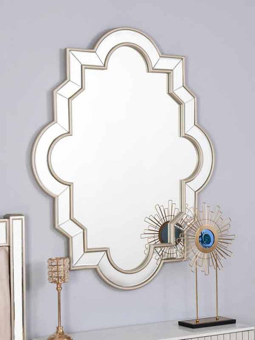 Myco Furniture - Rosina Wall Mirror in Champagne - RS917