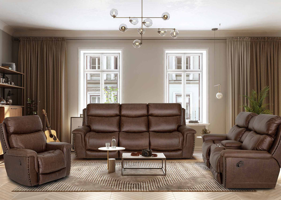 Franklin Furniture - Brixton 2 Piece Reclining Sofa Set in Vintage Brown - 64842-64834 Vintage Brown