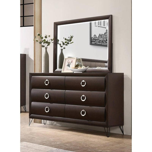 Acme Furniture - Tablita Dresser with Mirror in Dark Merlot - 27465-64 - GreatFurnitureDeal
