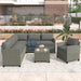 GFD Home - U_STYLE Patio Furniture Set, 5 Piece Outdoor Conversation Set，with Coffee Table, Cushions and Single Chair - GreatFurnitureDeal