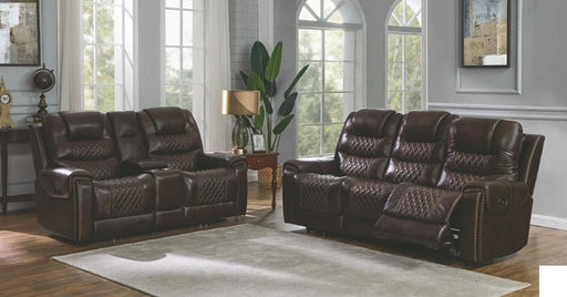 Coaster Furniture - North 2 Piece Dark Brown Power Reclining Power Headrest Living Room Set - 650401PP-S2
