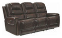 Coaster Furniture - North 2 Piece Dark Brown Power Reclining Power Headrest Living Room Set - 650401PP-S2 - Power Sofa