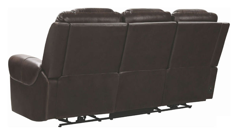 Coaster Furniture - North Dark Brown Power Reclining Sofa With Power Headrest - 650401PP