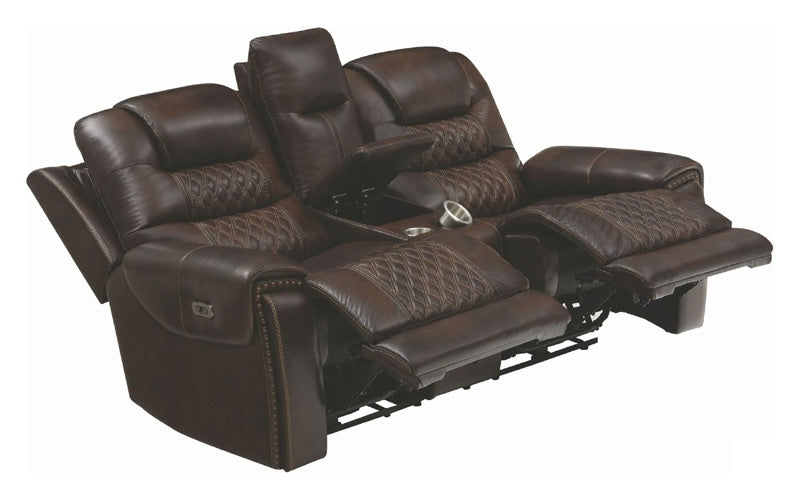 Coaster Furniture - North 2 Piece Dark Brown Power Reclining Power Headrest Living Room Set - 650401PP-S2