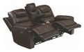 Coaster Furniture - North Dark Brown Power Reclining Loveseat With Power Headrest - 650402PP
