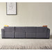 GFD Home - Modular U Shape Sectional Fabric Sofa (Grey) - GreatFurnitureDeal