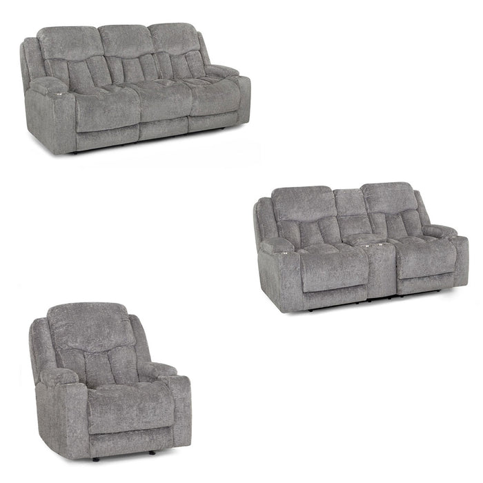Franklin Furniture - Denali 3 Piece Living Room Set Ash - 65247-235-52-ASH - GreatFurnitureDeal