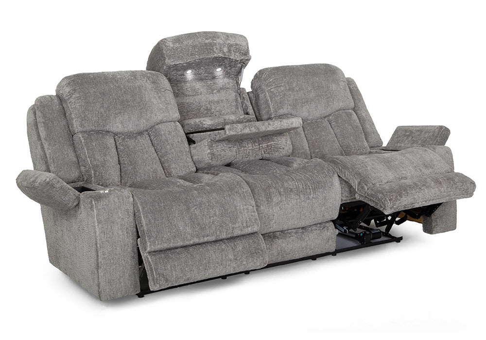 Franklin Furniture - Denali Power Reclining Sofa w-Power Headrest in  Ash - 65247-ASH