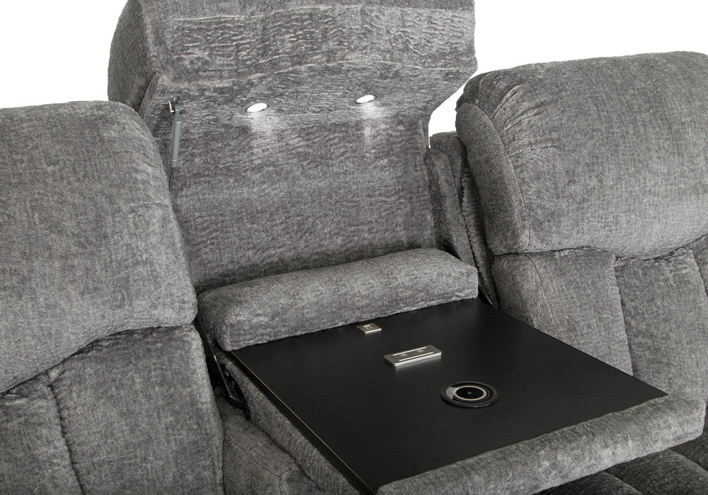 Franklin Furniture - Denali Power Reclining Sofa w-Power Headrest in  Ash - 65247-ASH