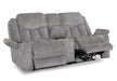 Franklin Furniture - Denali Power Reclining Console Loveseat w-Power Headrest-Storage-Cupholders in Ash - 65235 ASH - GreatFurnitureDeal